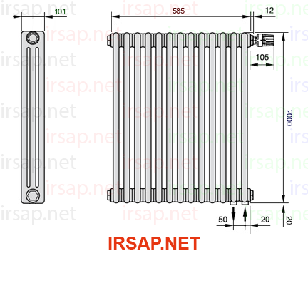 Радиатор IRSAP Tesi 32000/13 T25 CL 01